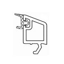 Aluplast Fenster Weiss / 40cm / Schwarz Aluplast PVC Glasleiste 120834
