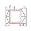 Aluplast Fenster Weiss (ähnlich RAL9016) / 100cm Aluplast Blendrahmen Verbreiterung 70/60 140207