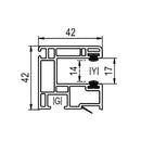 Aluplast Rolladen Aluplast PVC Einzelführungsschiene Maxi-L 120429