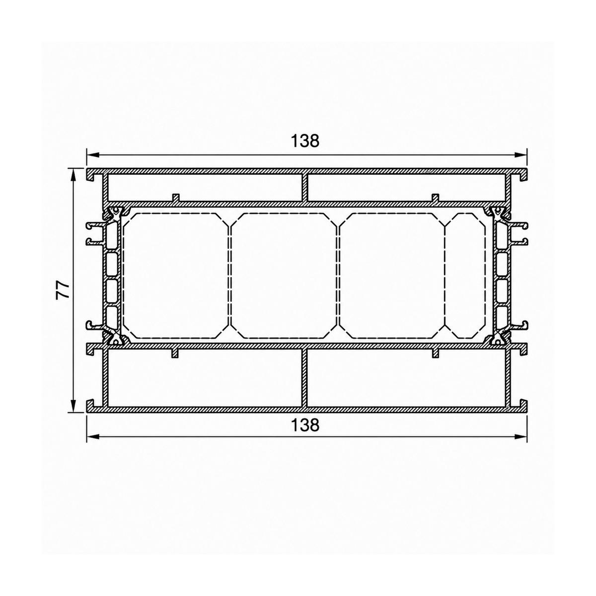 Aluprof Fenster Aluprof ALU Blendrahmen Verbreiterung 528644 für MB-86N 77/138