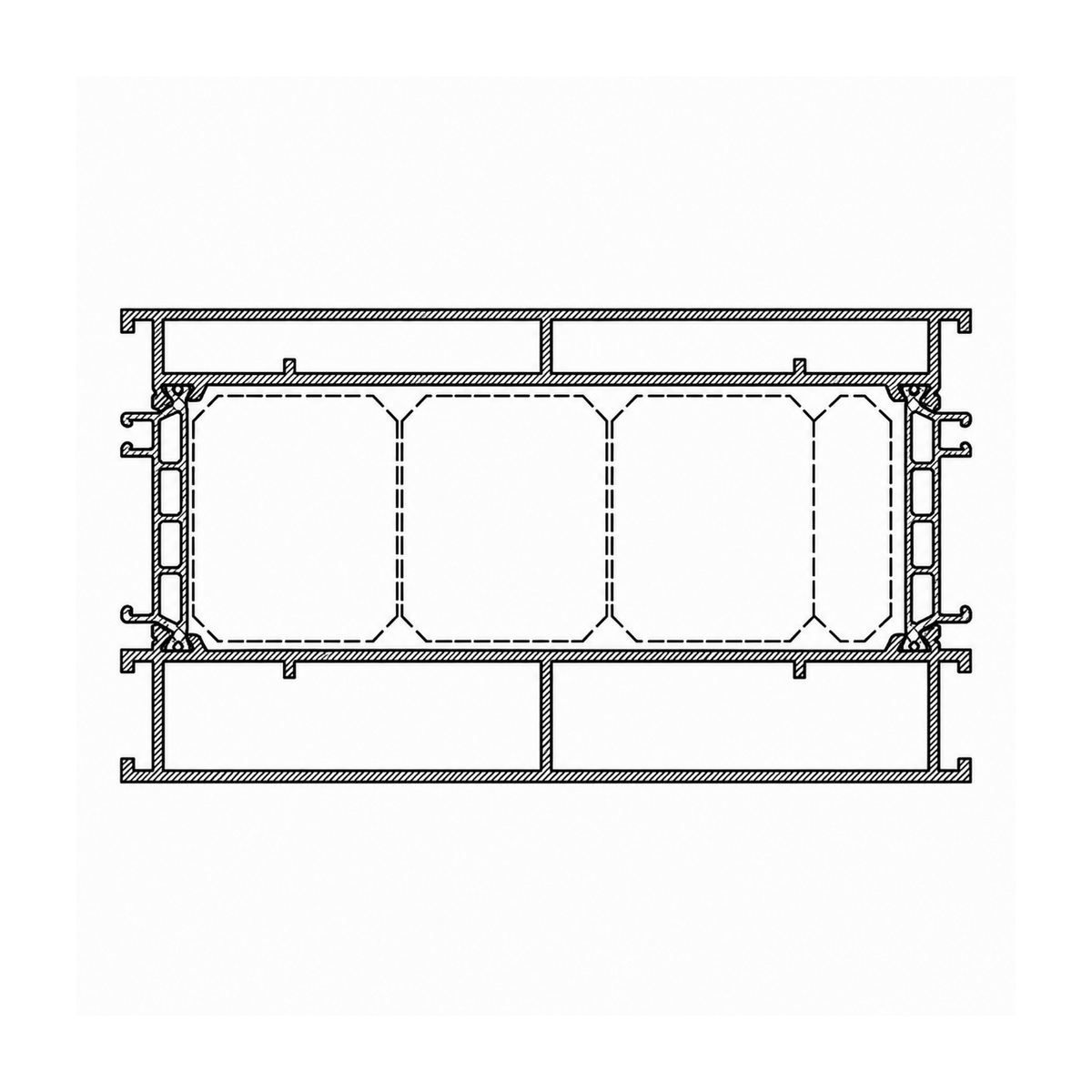 Aluprof Fenster Weiss (ähnlich RAL9016) / 100cm Aluprof ALU Blendrahmen Verbreiterung 528644 für MB-86N 77/138