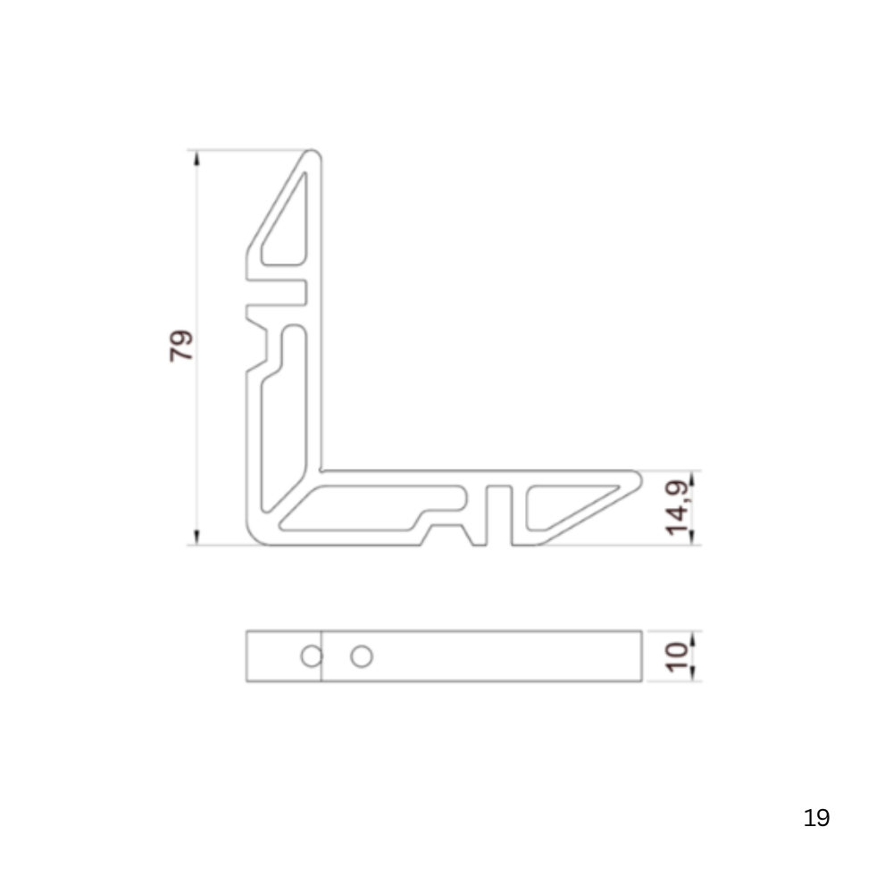 Aluprof Insektenschutz Aluprof Eckverbinder aus Aluminium 80x80x5mm Anschrauben