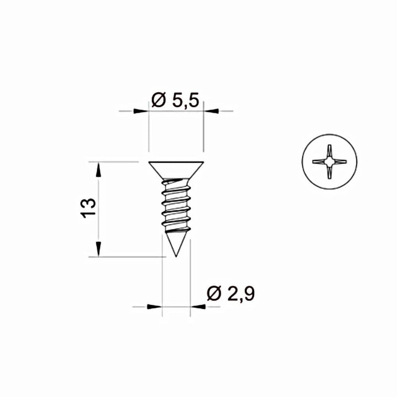 Aluprof Plissee Aluprof Plissee Blechschraube 2,9/13