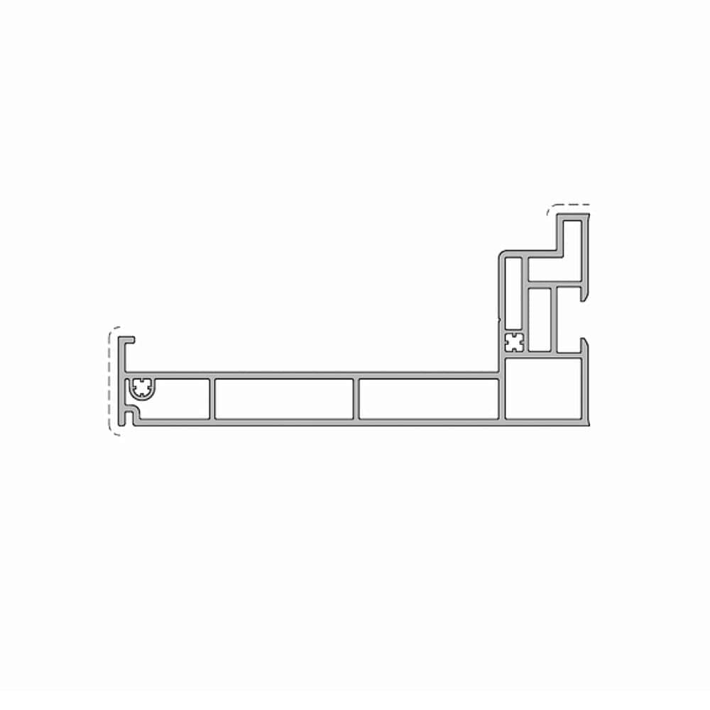 Aluprof Raffstore Weiß (ähnlich RAL9016) / 40cm Aluprof Adapter für RA Führungsschiene APPRA45