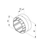 Aluprof Rolladen Aluprof Adapterring für Durchmesseränderung von 70 bis 130mm