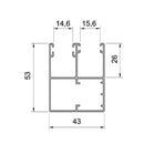 Aluprof Rolladen Aluprof ALU Doppelführungsschiene PPDO53/S