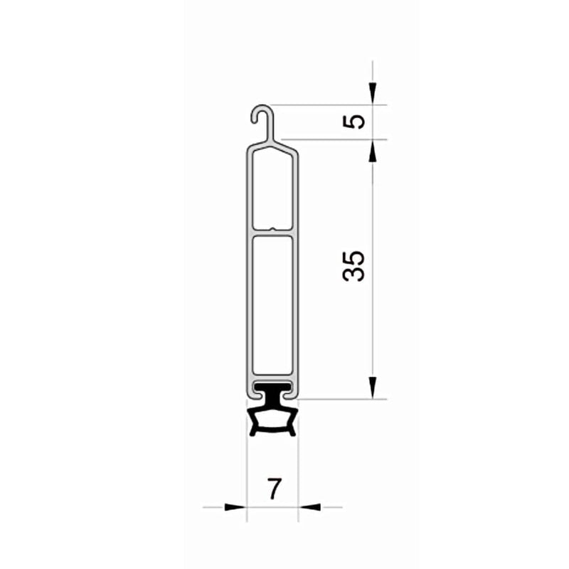 Aluprof Rolladen Aluprof ALU-Endstab mit Gummidichtung LDG40