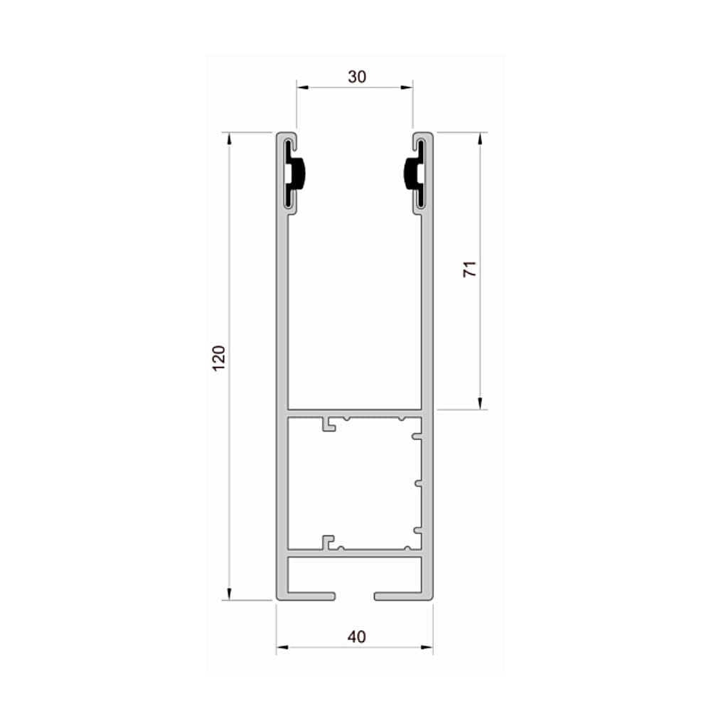 Aluprof Rolladen Aluprof ALU Führungsschiene PP120/G