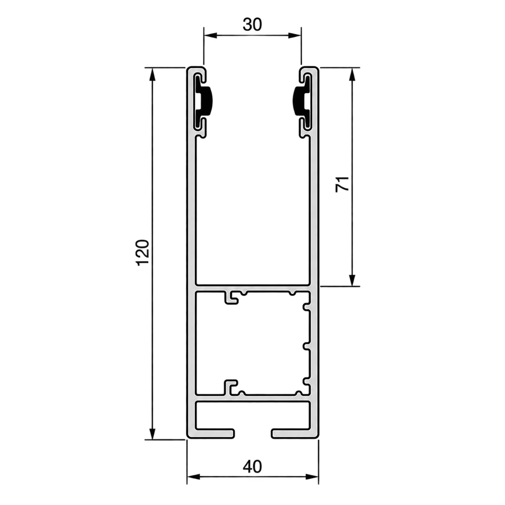 Aluprof Rolladen Aluprof ALU Führungsschiene PP120/G