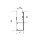 Aluprof Rolladen Aluprof ALU Führungsschiene PP66/GS