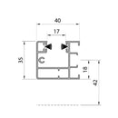 Aluprof Rolladen Aluprof ALU Führungsschiene PPA35/17