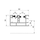 Aluprof Rolladen Aluprof ALU Führungsschiene PPAMB/35/17
