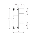 Aluprof Rolladen Aluprof ALU Führungsschiene PPD79/ODS/20/G