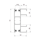 Aluprof Rolladen Aluprof ALU Führungsschiene PPD79/ODS/20/S