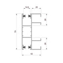 Aluprof Rolladen Aluprof ALU Führungsschiene PPD79/ODS/20/S