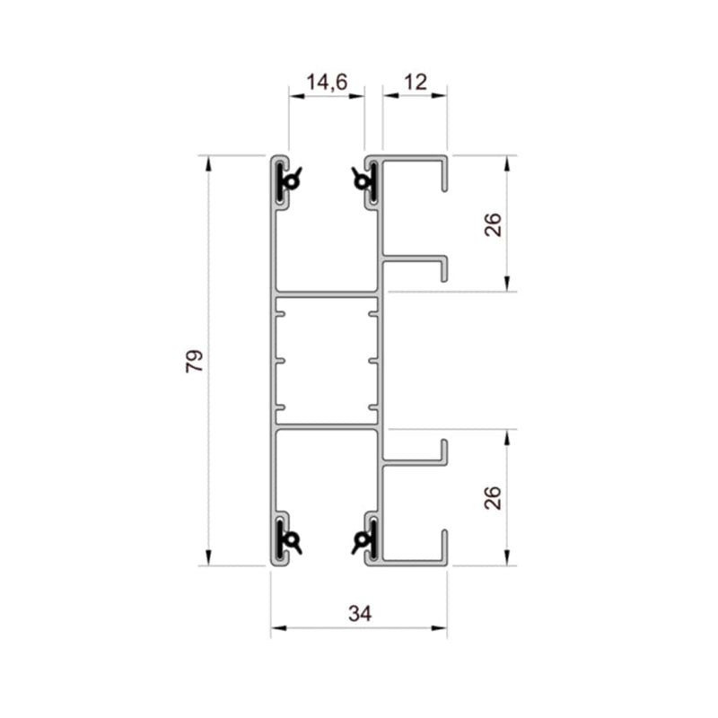 Aluprof Rolladen Aluprof ALU Führungsschiene PPD79/ODS/G