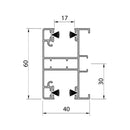 Aluprof Rolladen Aluprof ALU Führungsschiene PPDA-P60/17