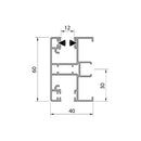Aluprof Rolladen Aluprof ALU Führungsschiene PPDA60/12