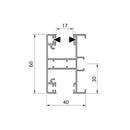 Aluprof Rolladen Aluprof ALU Führungsschiene PPDA60/17