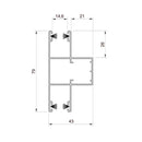 Aluprof Rolladen Aluprof ALU Führungsschiene PPDMO79/S