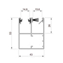 Aluprof Rolladen Aluprof ALU Führungsschiene PPDO53/G