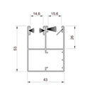Aluprof Rolladen Aluprof ALU Führungsschiene PPDO53/ST