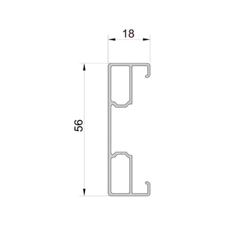 Aluprof Rolladen Aluprof ALU Führungsschiene PPDSRS/A/56/P
