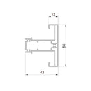 Aluprof Rolladen Aluprof ALU Führungsschiene PPDSRS/A/56/T