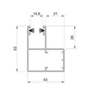 Aluprof Rolladen Aluprof ALU Führungsschiene PPMO53/S