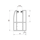 Aluprof Rolladen Aluprof ALU Führungsschiene PPW66/ODS/10/S