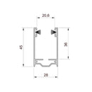 Aluprof Rolladen Aluprof ALU Führungsschiene PU45/20/S