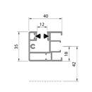 Aluprof Rolladen Aluprof ALU Mini Führungsschiene PPA35/12