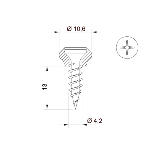 Aluprof Rolladen Aluprof Nippel-Schrauben 13mm