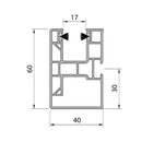 Aluprof Rolladen Aluprof PVC Maxi Führungsschiene PP60/17