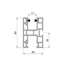 Aluprof Rolladen Aluprof PVC Maxi Führungsschiene PPD60/17