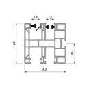 Aluprof Rolladen Aluprof PVC Mini Führungsschiene PPDM60/12