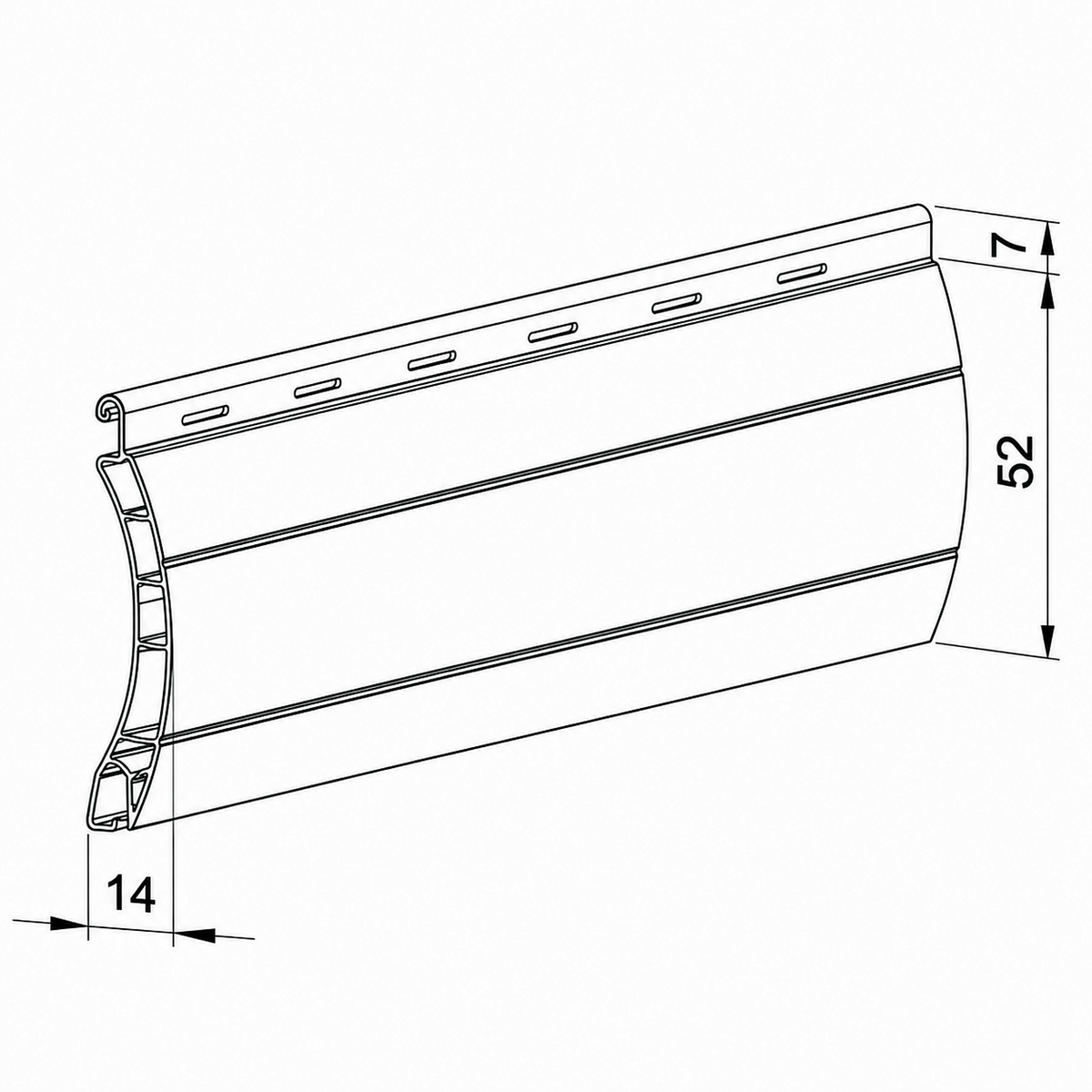 Aluprof Rolladen Aluprof PVC Rollladenpanzer perforiert PT52