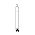 Aluprof Rolladen Weiss / 40cm Aluprof ALU-Endstab mit Gummidichtung LDG-E