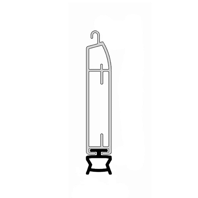 Aluprof Rolladen Weiss / 40cm Aluprof ALU-Endstab mit Gummidichtung LDG52/OPT