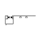 Aluprof Rolladen Weiß (ähnlich RAL9016) / 100cm Aluprof ALU Führungsschiene PPARA/12