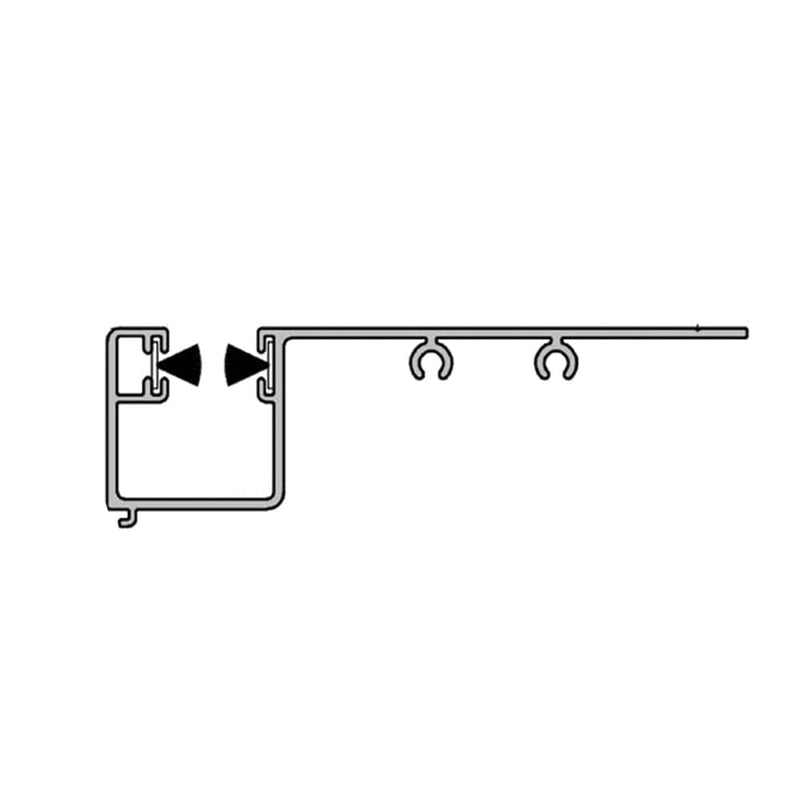 Aluprof Rolladen Weiß (ähnlich RAL9016) / 100cm Aluprof ALU Führungsschiene PPARA/12