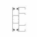 Aluprof Rolladen Weiß (ähnlich RAL9016) / 100cm Aluprof ALU Führungsschiene PPD79/ODS/20/S