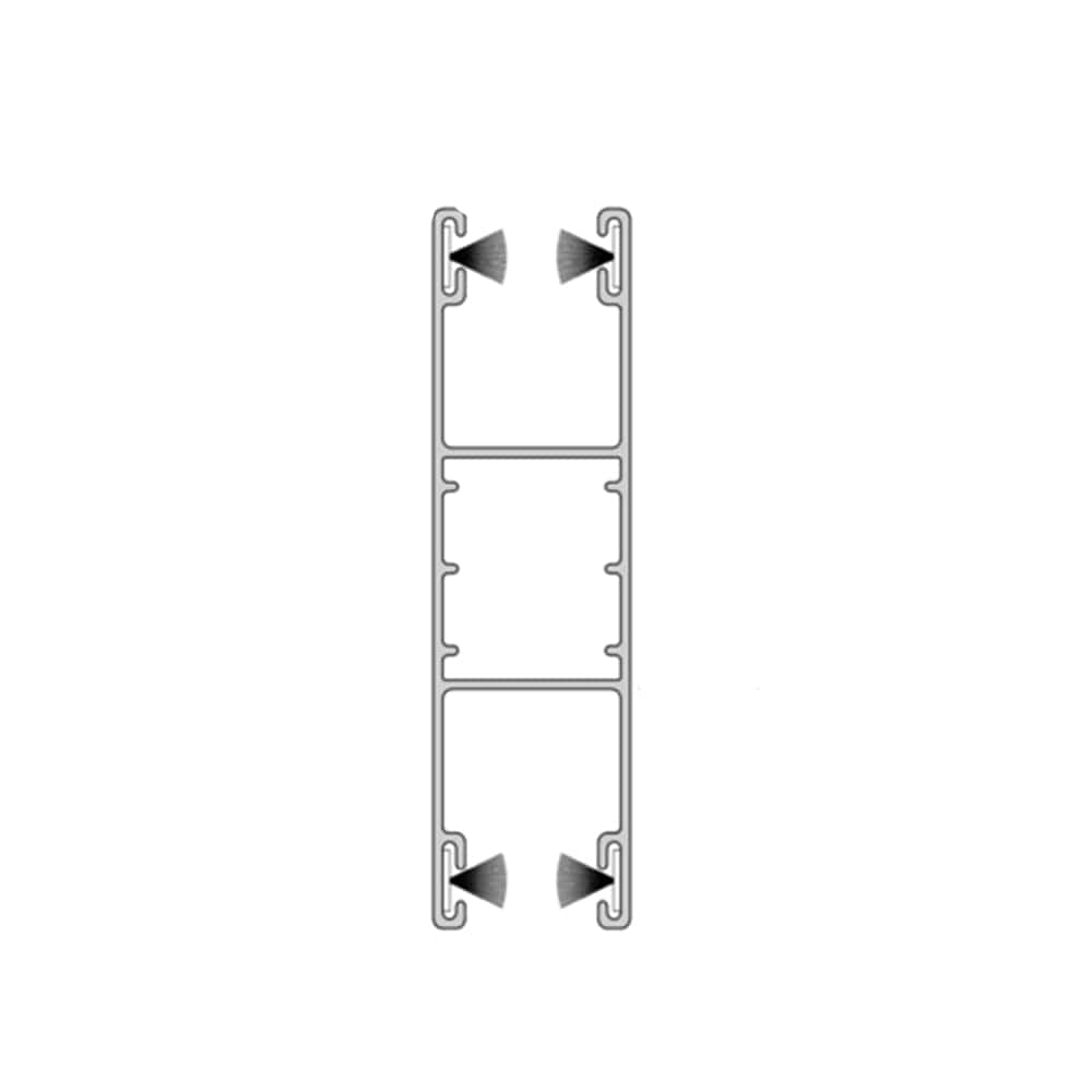 Aluprof Rolladen Weiß (ähnlich RAL9016) / 100cm Aluprof ALU Führungsschiene PPD79/ST