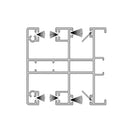 Aluprof Rolladen Weiß (ähnlich RAL9016) / 100cm Aluprof ALU Führungsschiene PPDAMW-P60/12