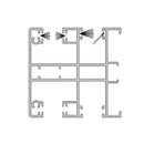 Aluprof Rolladen Weiß (ähnlich RAL9016) / 100cm Aluprof ALU Führungsschiene PPDAMW60/12