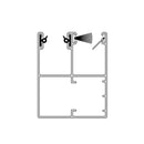 Aluprof Rolladen Weiß (ähnlich RAL9016) / 100cm Aluprof ALU Führungsschiene PPDO53/G