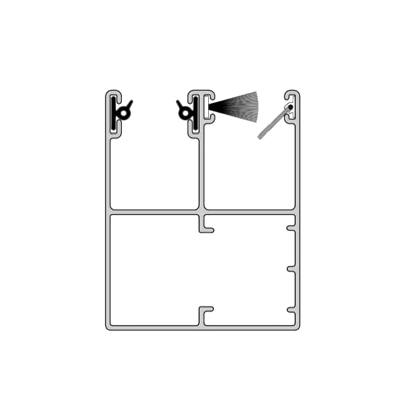 Aluprof Rolladen Weiß (ähnlich RAL9016) / 100cm Aluprof ALU Führungsschiene PPDO53/G