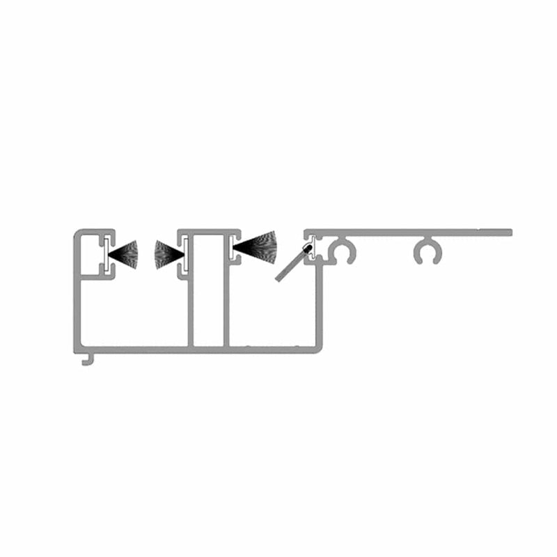 Aluprof Rolladen Weiß (ähnlich RAL9016) / 100cm Aluprof ALU Führungsschiene PPMARA/12