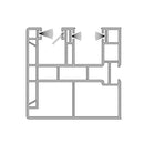 Aluprof Rolladen Weiß (ähnlich RAL9016) / 100cm Aluprof PVC Maxi Führungsschiene für MKT PPM60/17