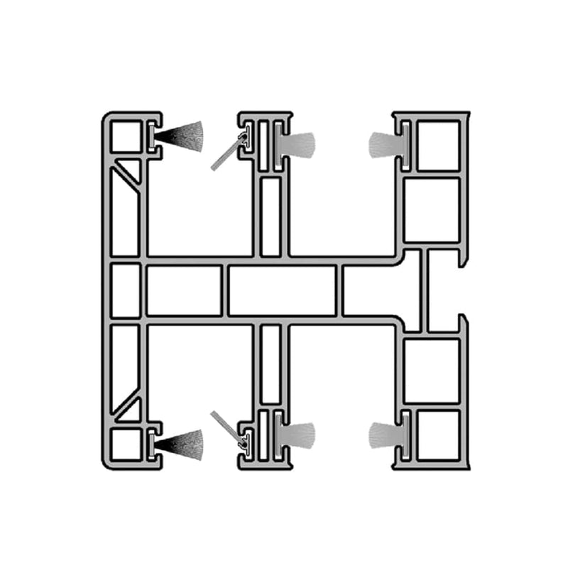 Aluprof Rolladen Weiß (ähnlich RAL9016) / 100cm Aluprof PVC Maxi Führungsschiene PPDM-P60/17